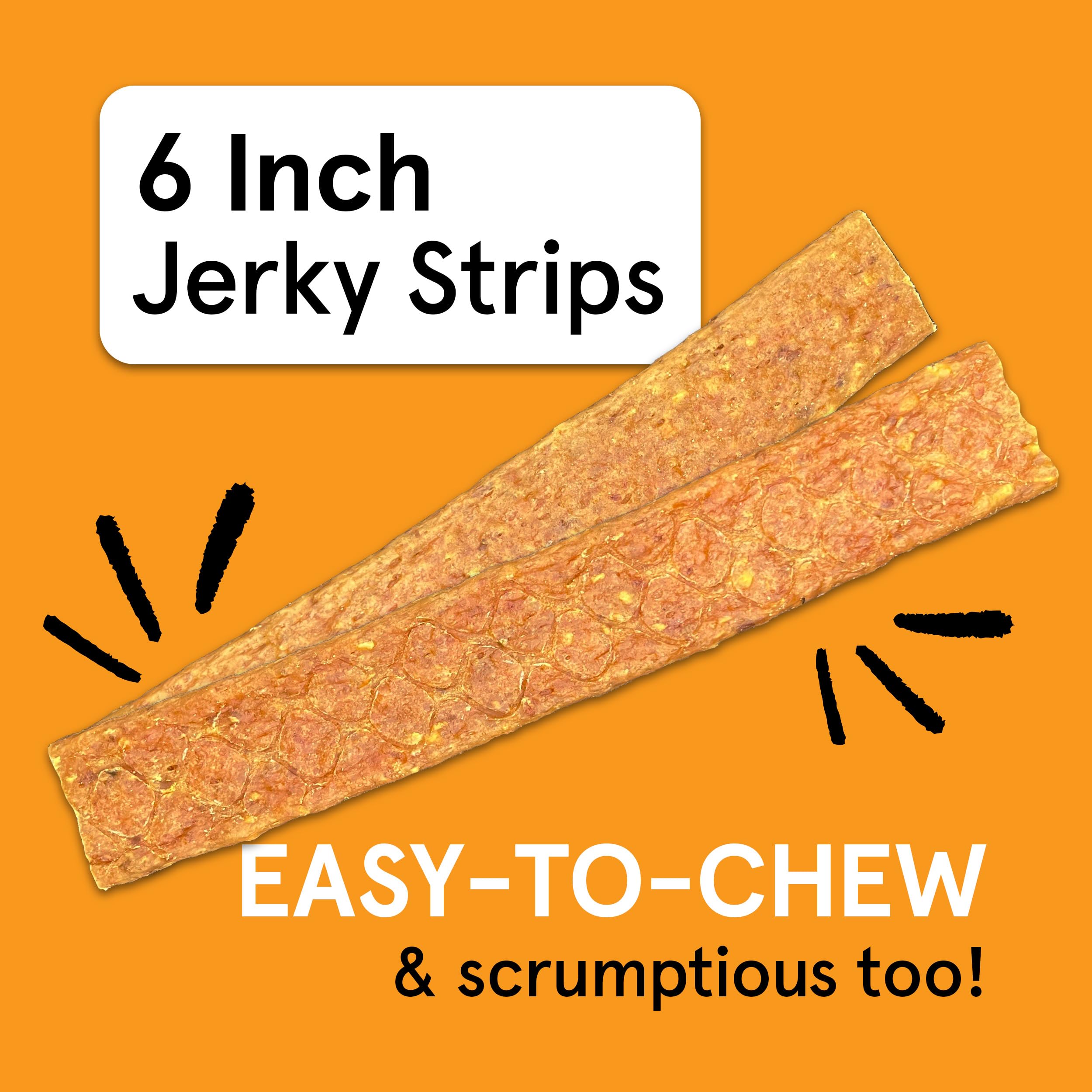 TRMC grain-free jerky strips—easy to digest treats for sensitive tummies and picky eaters.