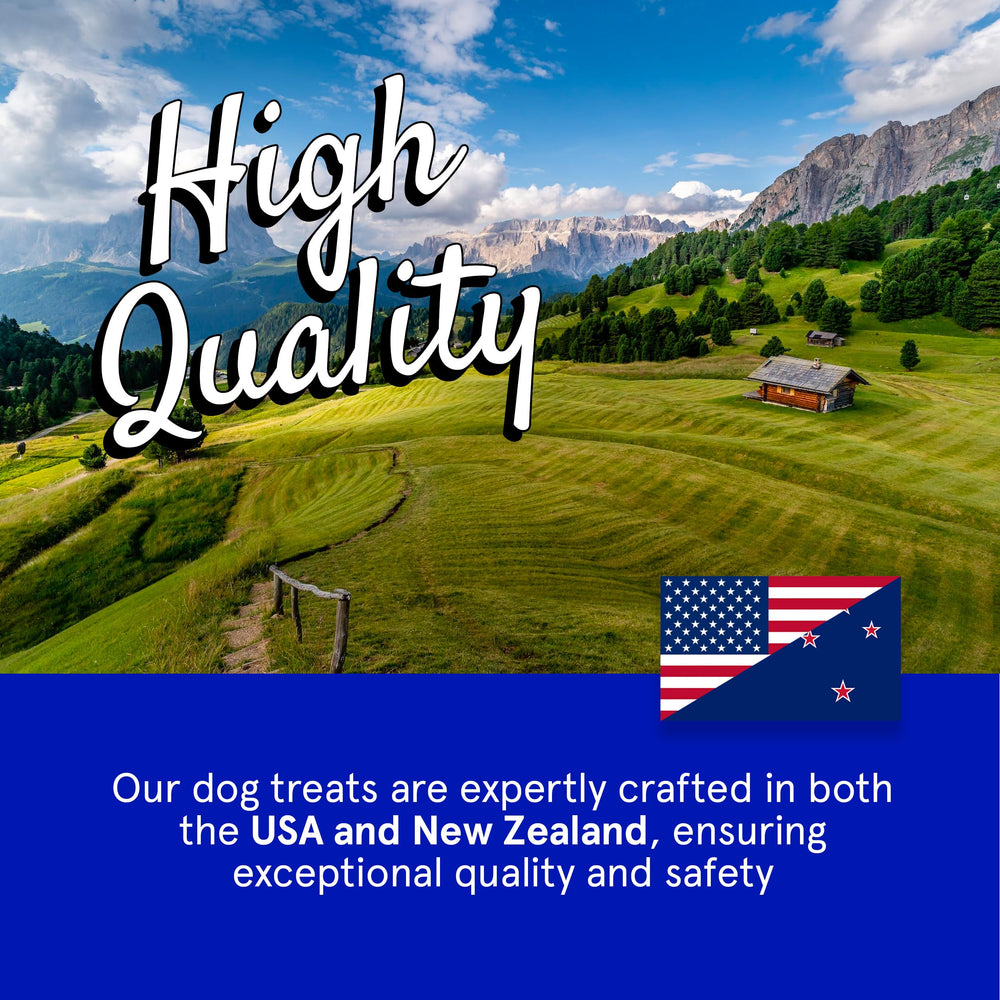 TRMC High-protein dog treats support training and energy during play.