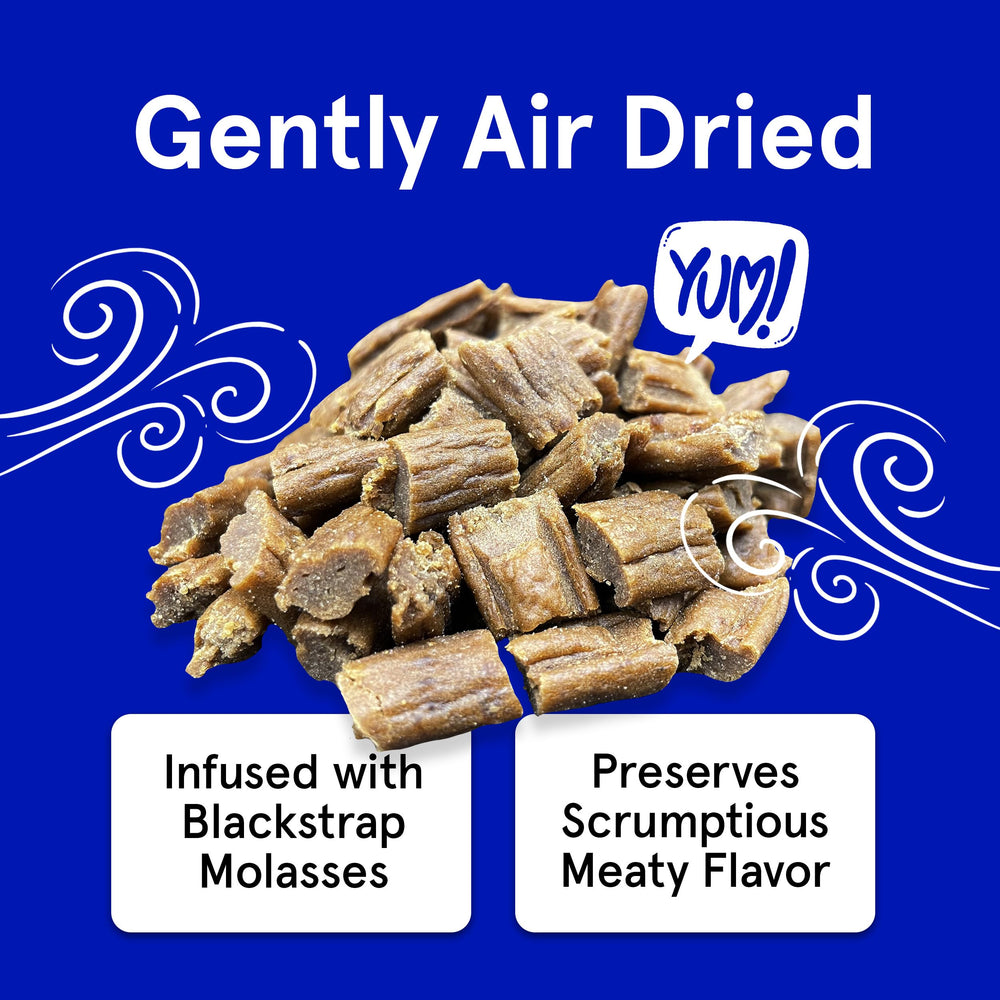 TRMC Real Meat Tiny Trainer Bites USA-made badge signals quality and fresh sourcing.