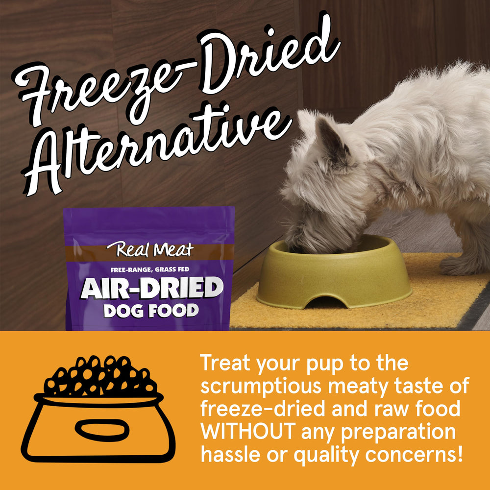 TRMC Real Meat Air-Dried Dog Food with Real Lamb 5lb bag—premium shelf-stable nutrition.