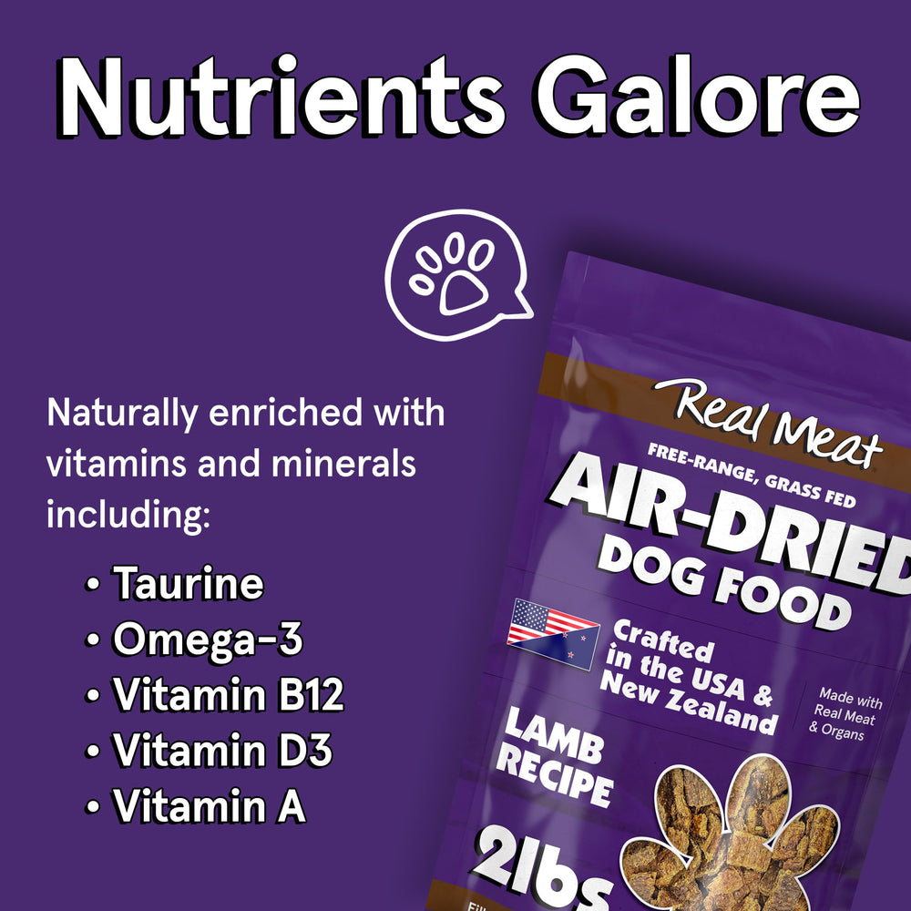 TRMC US-Crafted Lamb Dog Food packaging emphasizing artisan quality