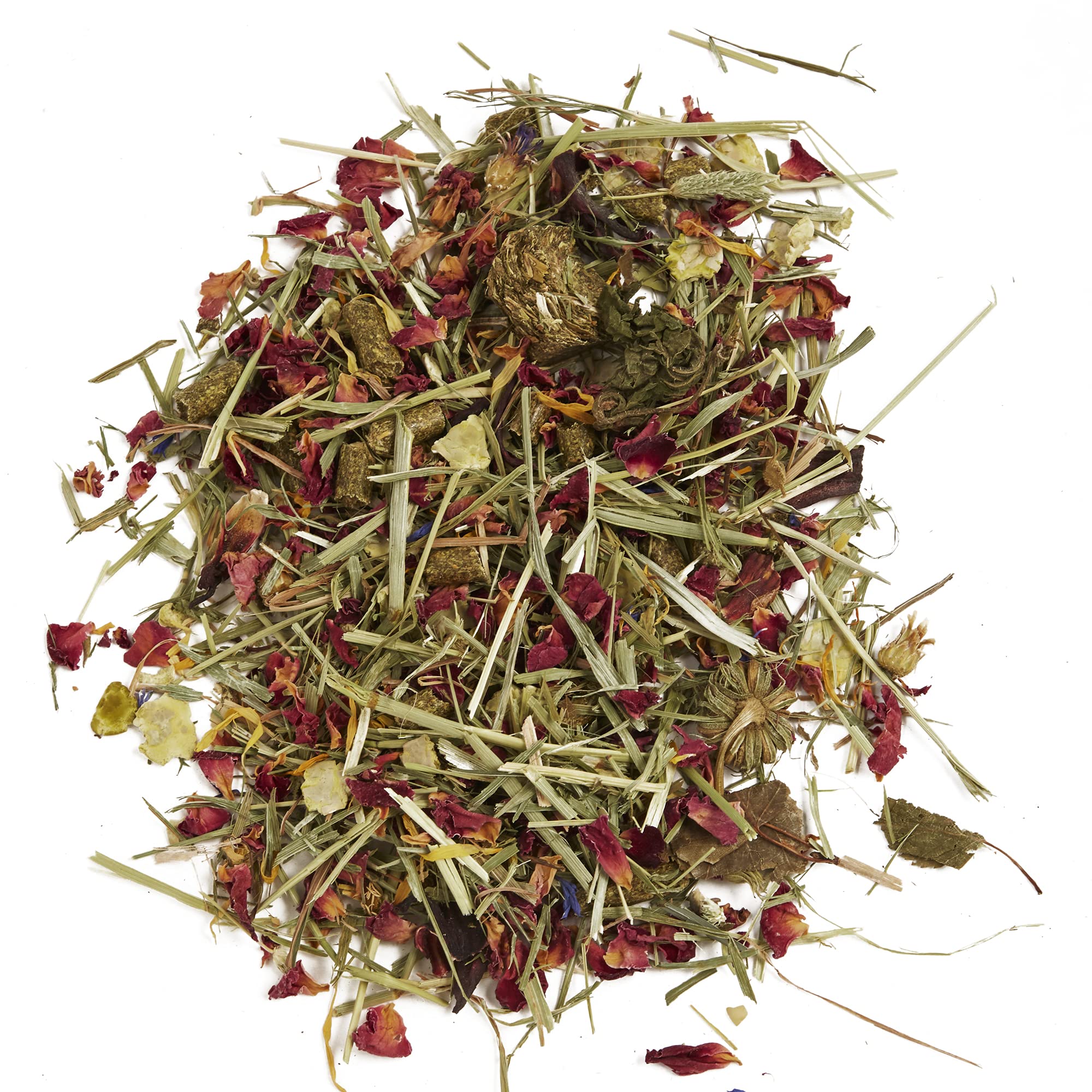 Tropical Carnival Natural Behaviors three-hay blend supports dental health and digestion.