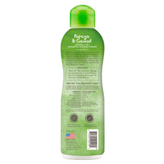 TropiClean 2-en-1 champú para perros, espuma densa para lavado rápido.