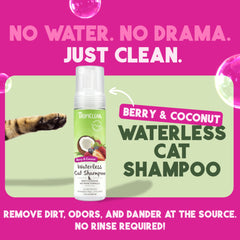 TropiClean bayas y coco, aroma frutal para refrescar el pelaje de tu gato.