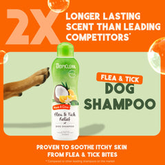 TropiClean champú cítrico para perro, alivio de picazón con neem.