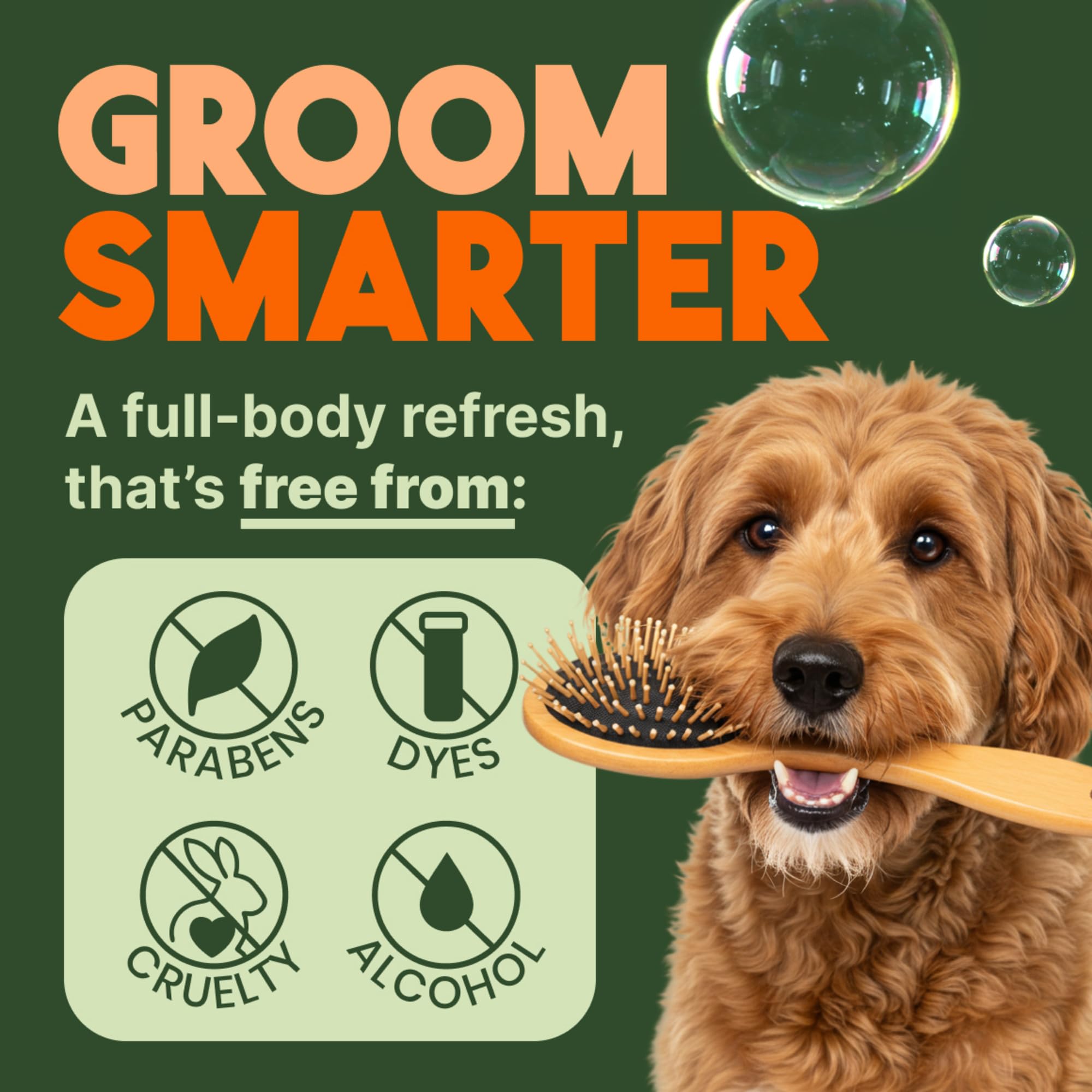 TropiClean champú cítrico para perro, fórmula derivada naturalmente y suave.