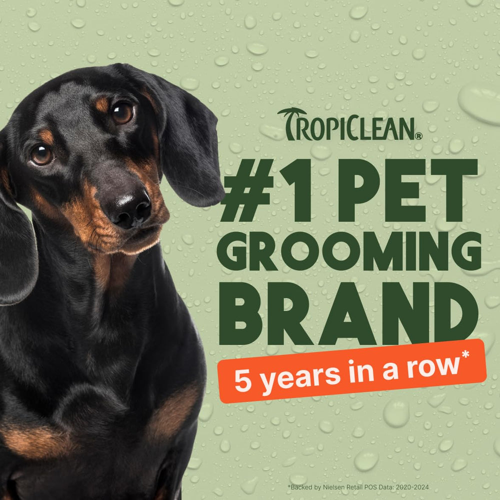 Colonia acondicionadora TropiClean para pelaje de perros, aroma tropical
