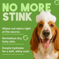 TropiClean deodorizing dog shampoo foamy suds ready for easy grooming sessions