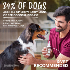 TropiClean Enticers smoked beef-flavored gel entices dogs to chew for fresh breath hints.