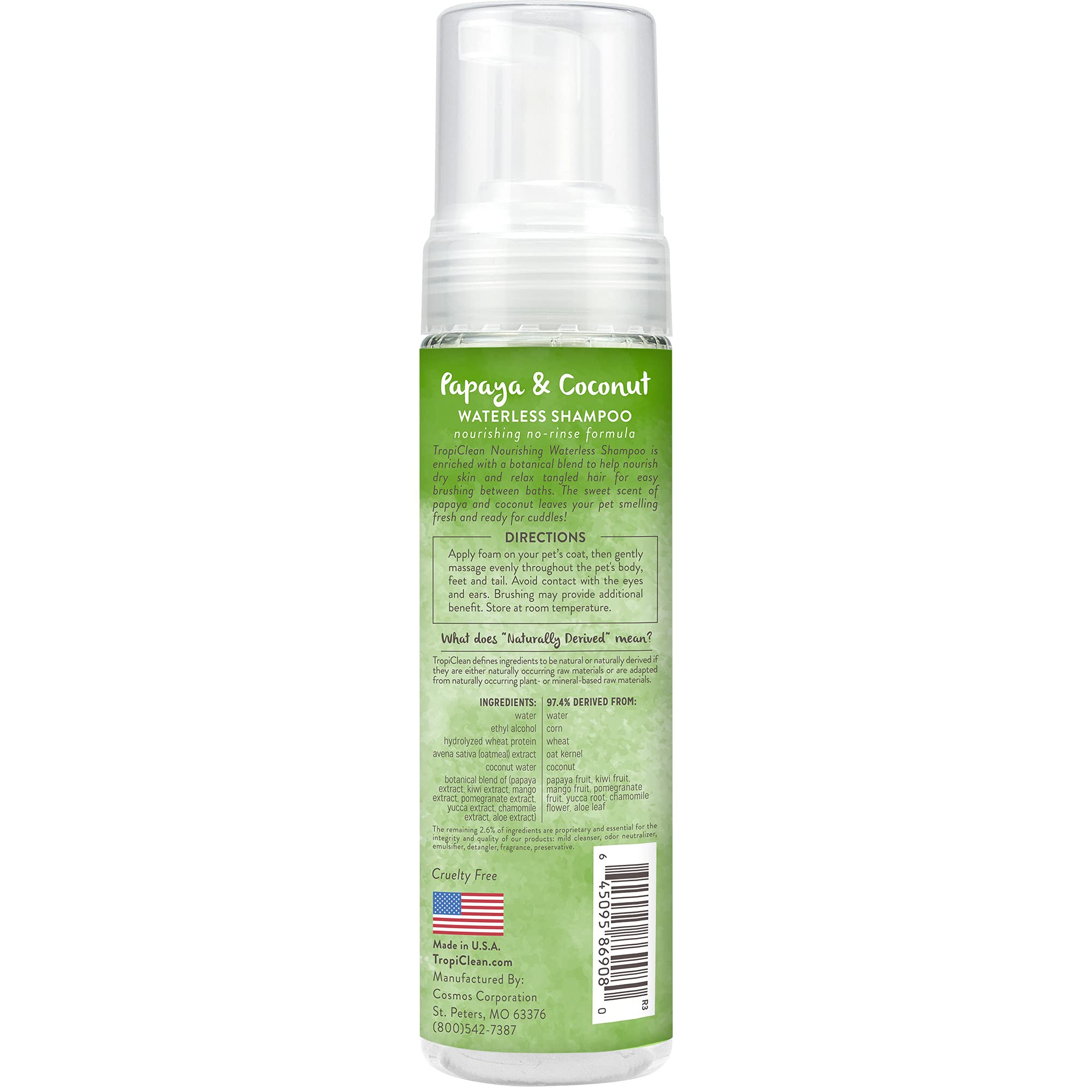TropiClean envase de 7.4 oz, práctica para casa y viaje.