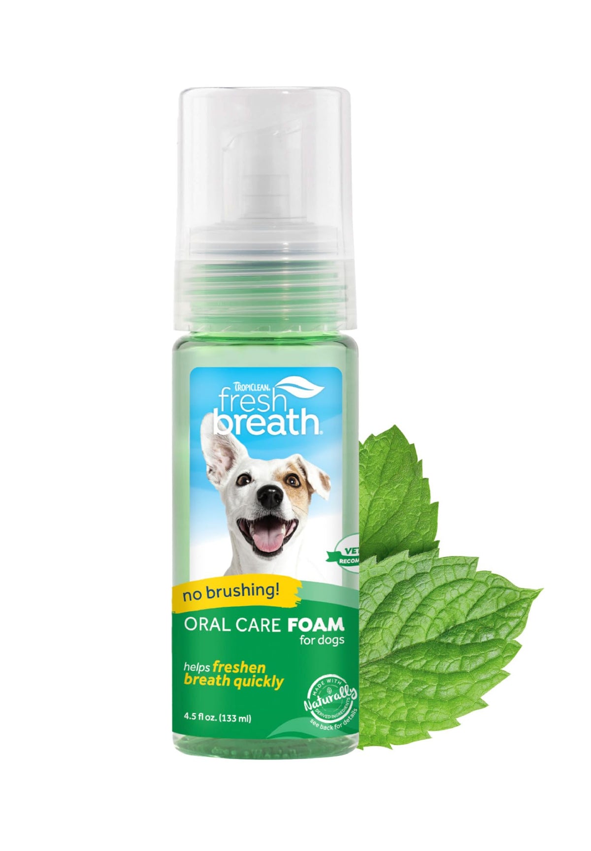 TropiClean: frescura de aliento para perros y gatos con espuma dental.