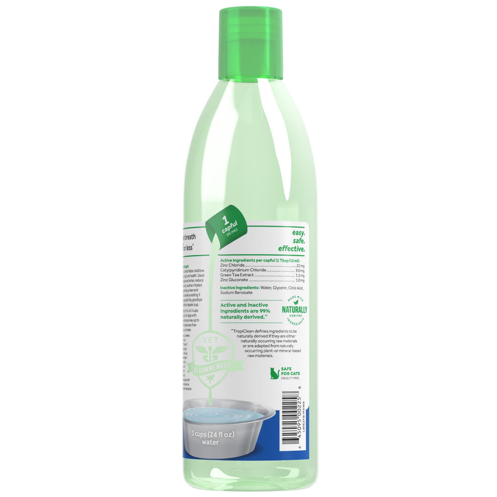 TropiClean Fresh Breath dog breath close-up showing improved freshness.
