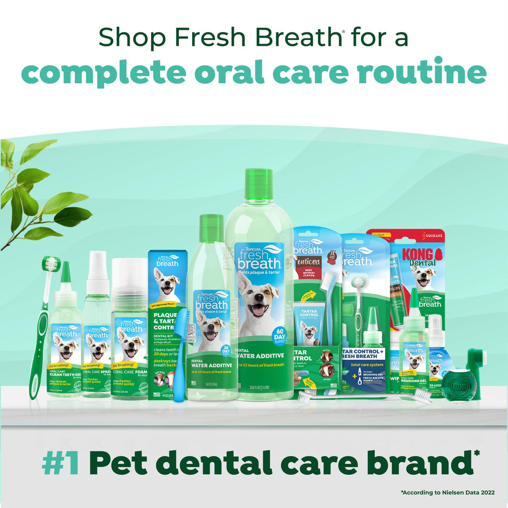 TropiClean Fresh Breath sorbitol-free-label emphasizes safe, gentle ingredients