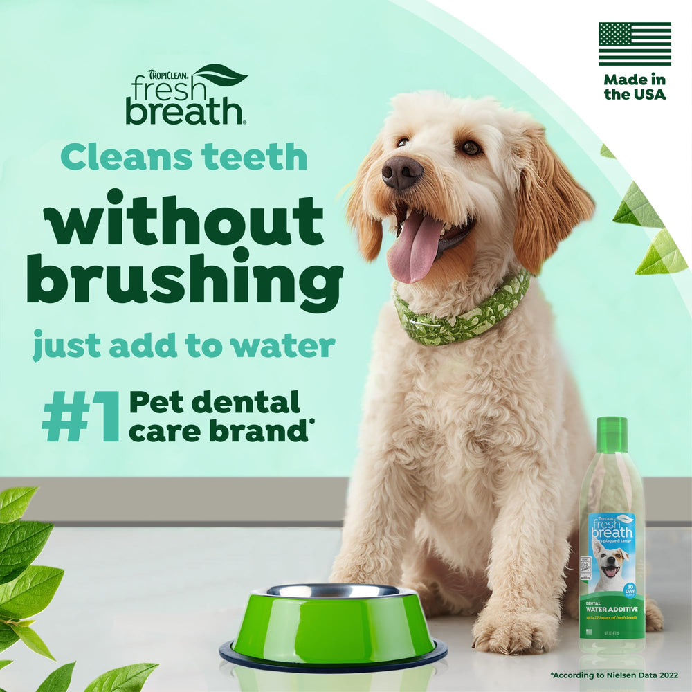 TropiClean Fresh Breath Water Additive aliento más agradable sin sabor