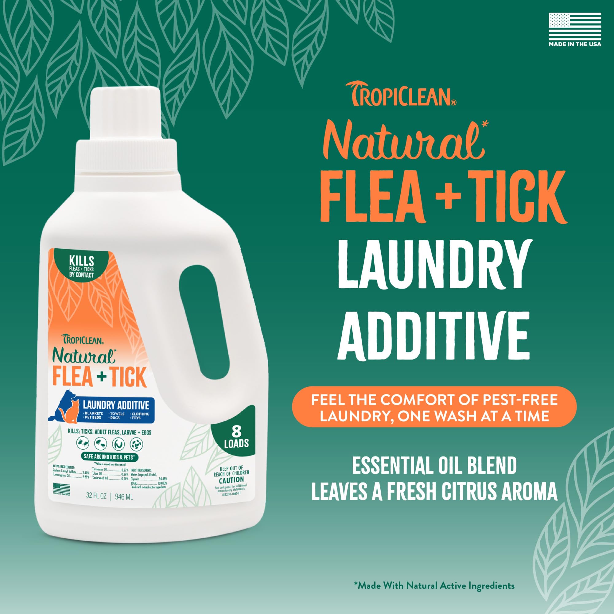 TropiClean on blankets and pet beds safe for pets and soft fabrics