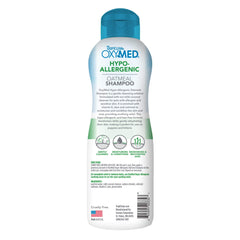TropiClean OxyMed shampoo lather close-up highlights tearless formula for calm baths.