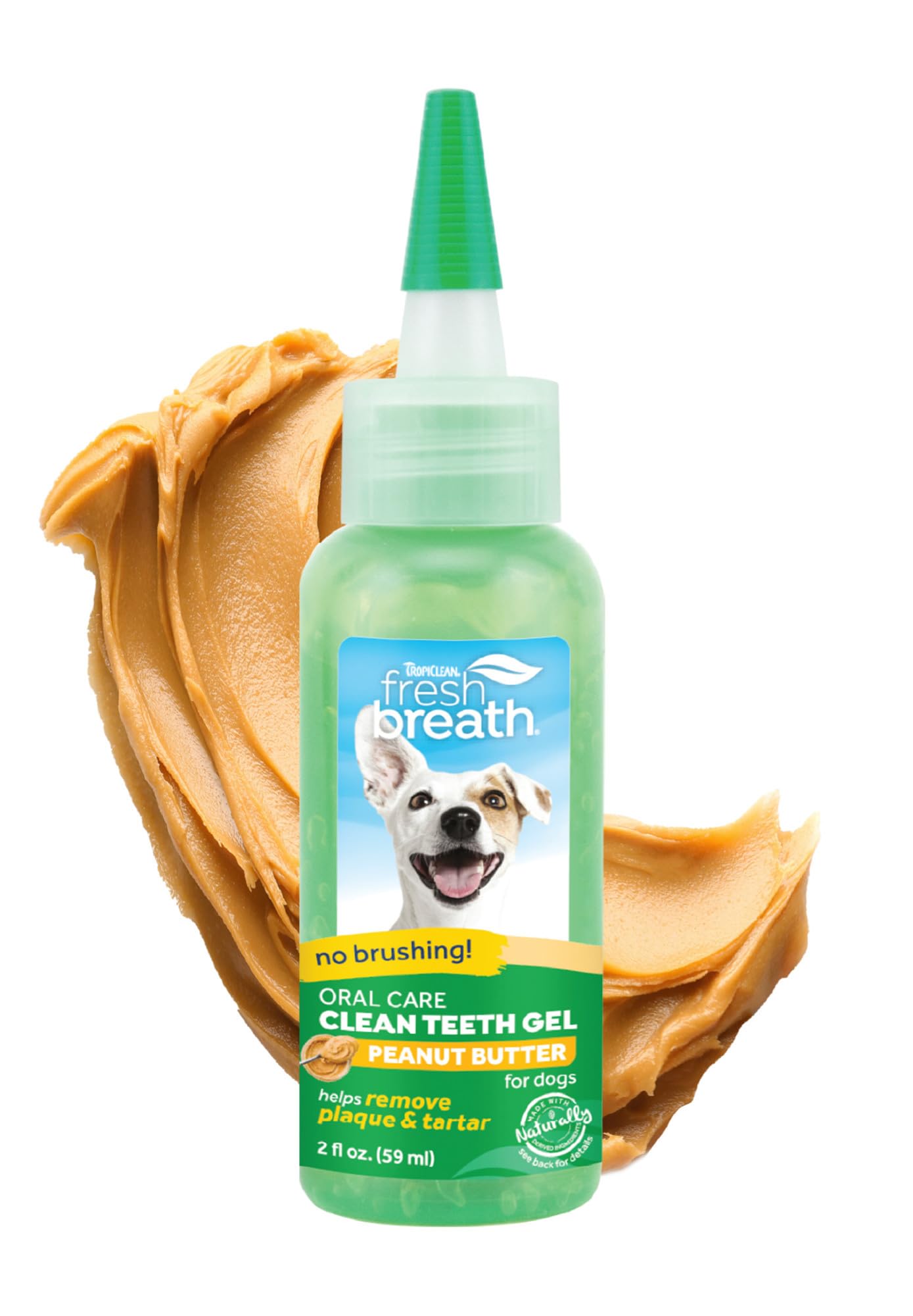 TropiClean pasta dental para perros, envase visible para uso diario