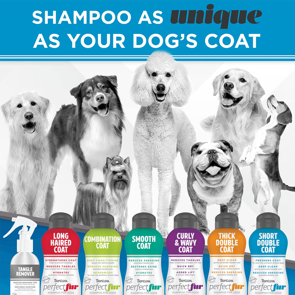TropiClean Perfect Fur puppy-safe formula suitable for young or sensitive dogs.