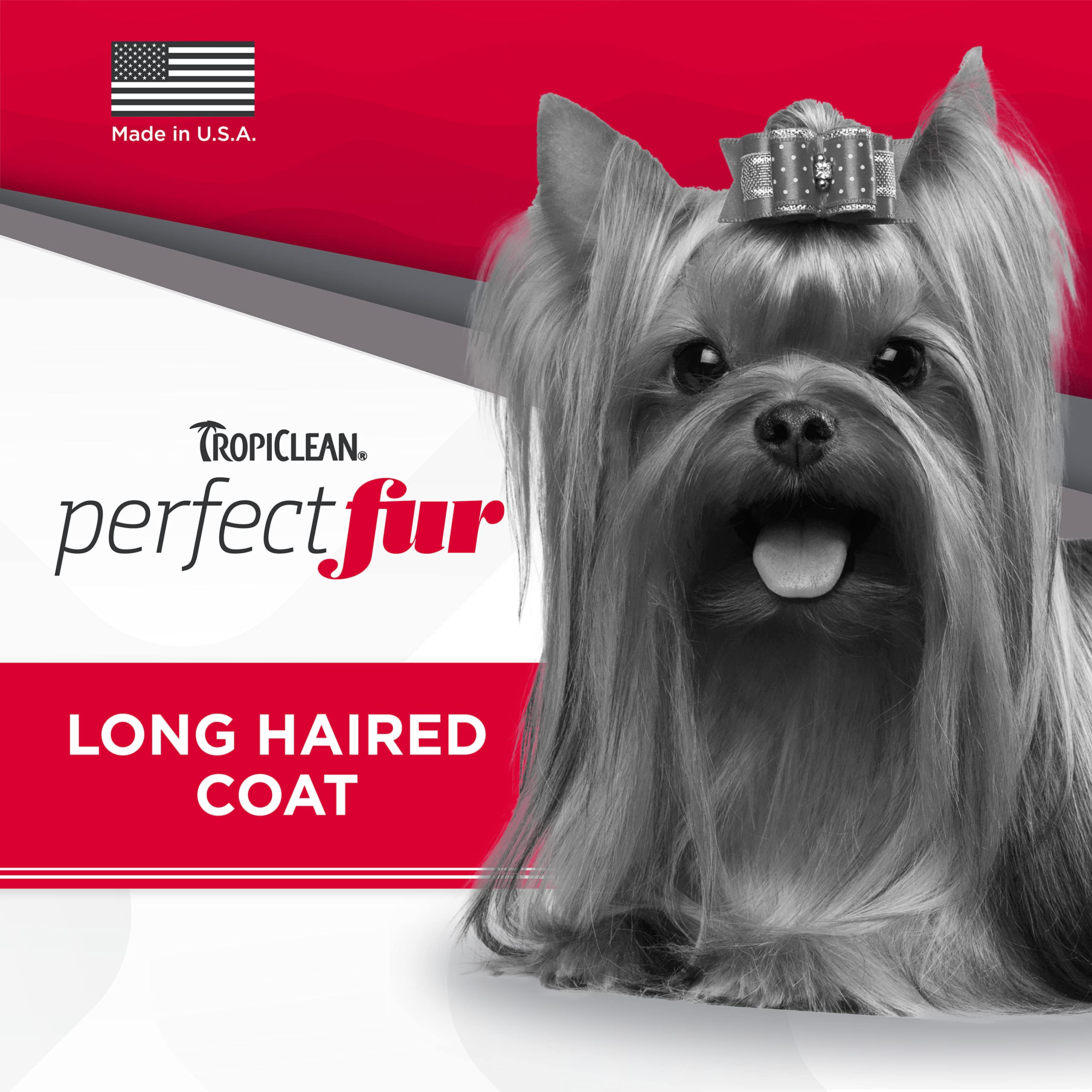 TropiClean Perfect Fur lather demonstrates gentle cleansing for long fur