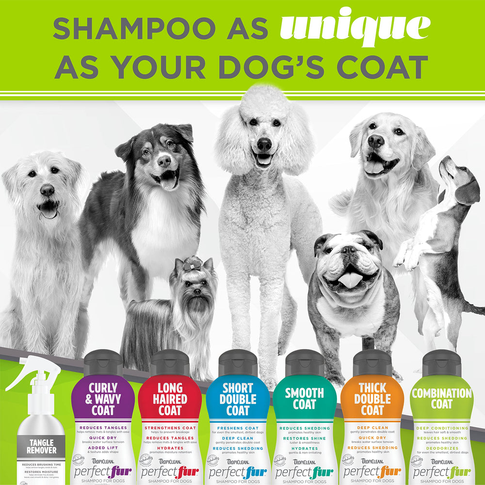 TropiClean Perfect Fur puppy-safe formula for gentle cleansing.