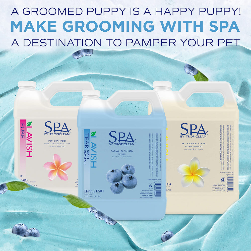 TropiClean professional grooming kit with spa line branding