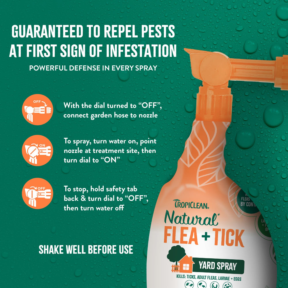TropiClean safe-for-pets outdoor use promotes peace of mind.