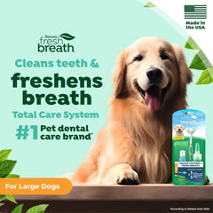 TropiClean tripleflex toothbrush demonstrates precise cleaning gentle on gums.