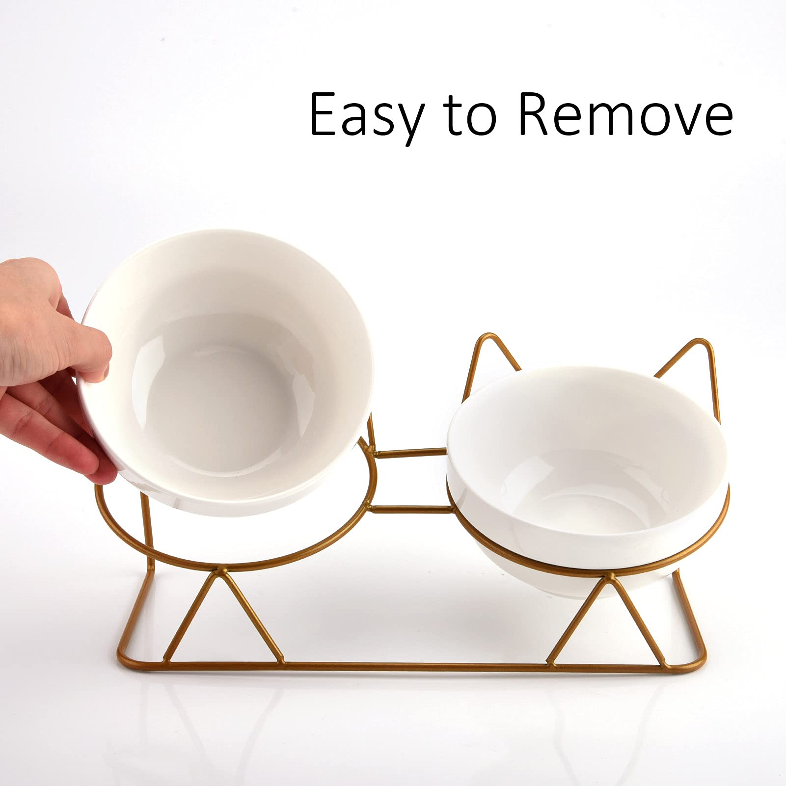 Trosetry space-saving elevated bowls fit compact feeding areas.