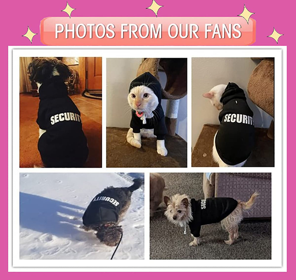 Trudz PET Security Dog Hoodie chest pattern close-up with trendy motif