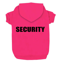 Trudz PET Security Dog Hoodie front view shows warm magenta fleece warmth