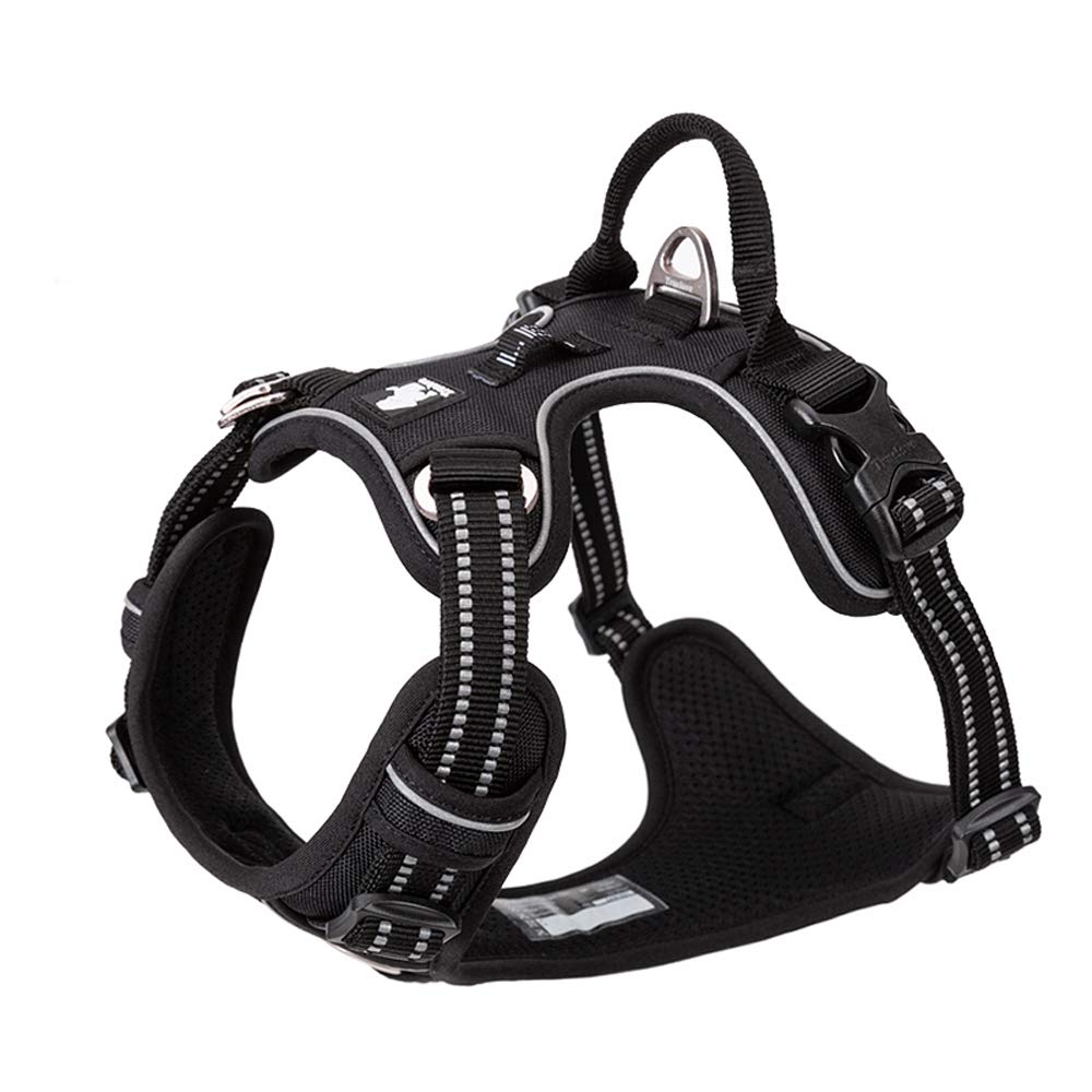TRUE LOVE dog harness with no-pull back clip for easy on-off control