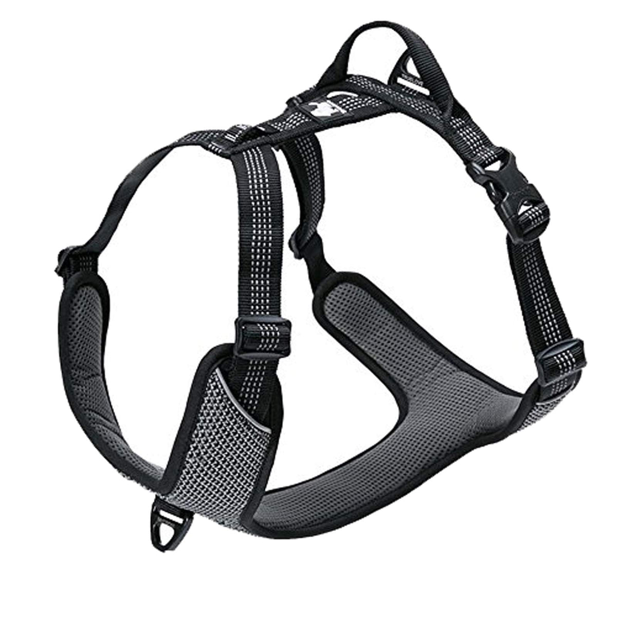 TRUE LOVE Outdoor Adventure II harness front clip enhances walk control.