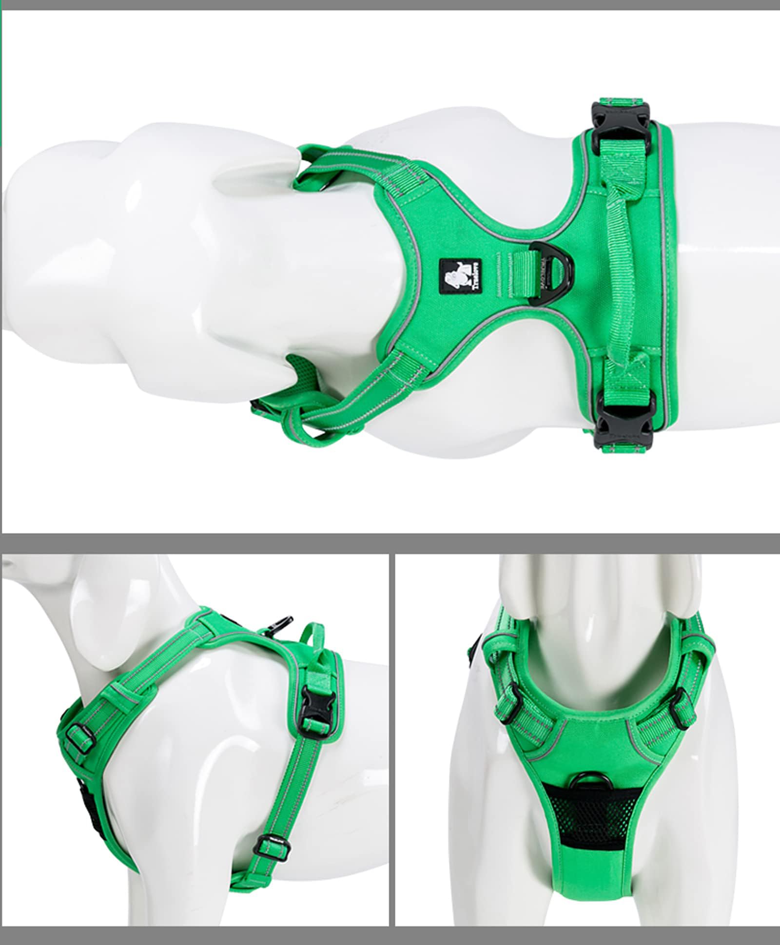 TRUE LOVE TLH5651 Grass Green padded chest emphasizes comfort during walks.