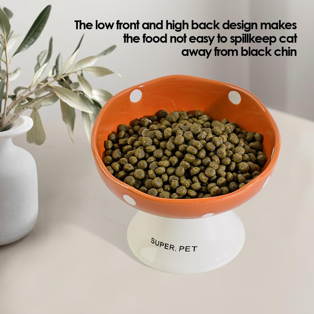 TRUNDISAN dishwasher-safe ceramic cat bowl easy cleaning