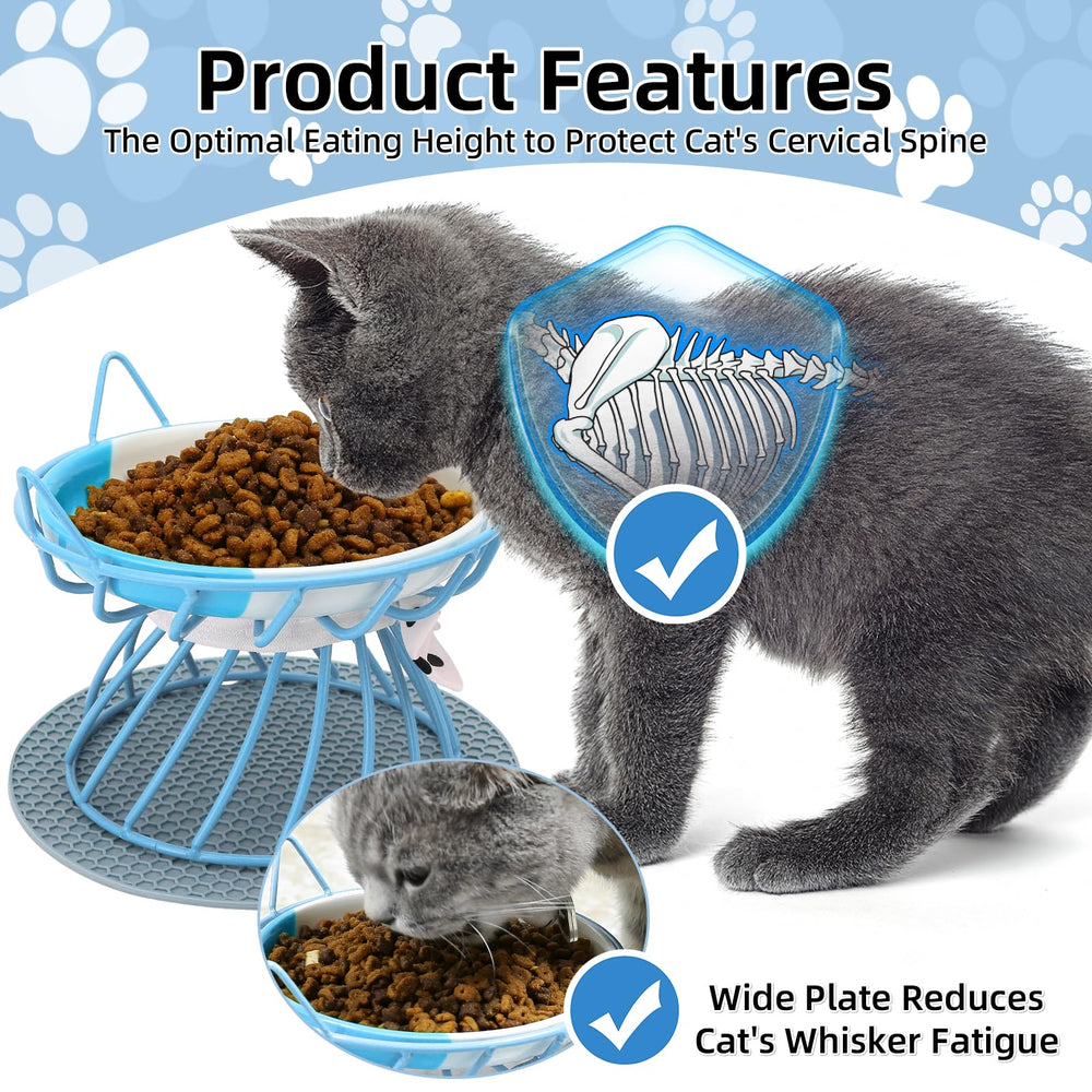 TRUNDISAN ceramic cat bowls highlight safe, easy-to-clean dishware
