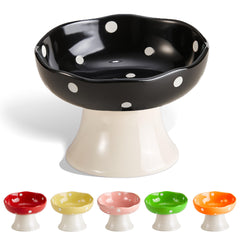 TRUNDISAN ceramic elevated cat bowls for comfortable feeding and cleanliness.