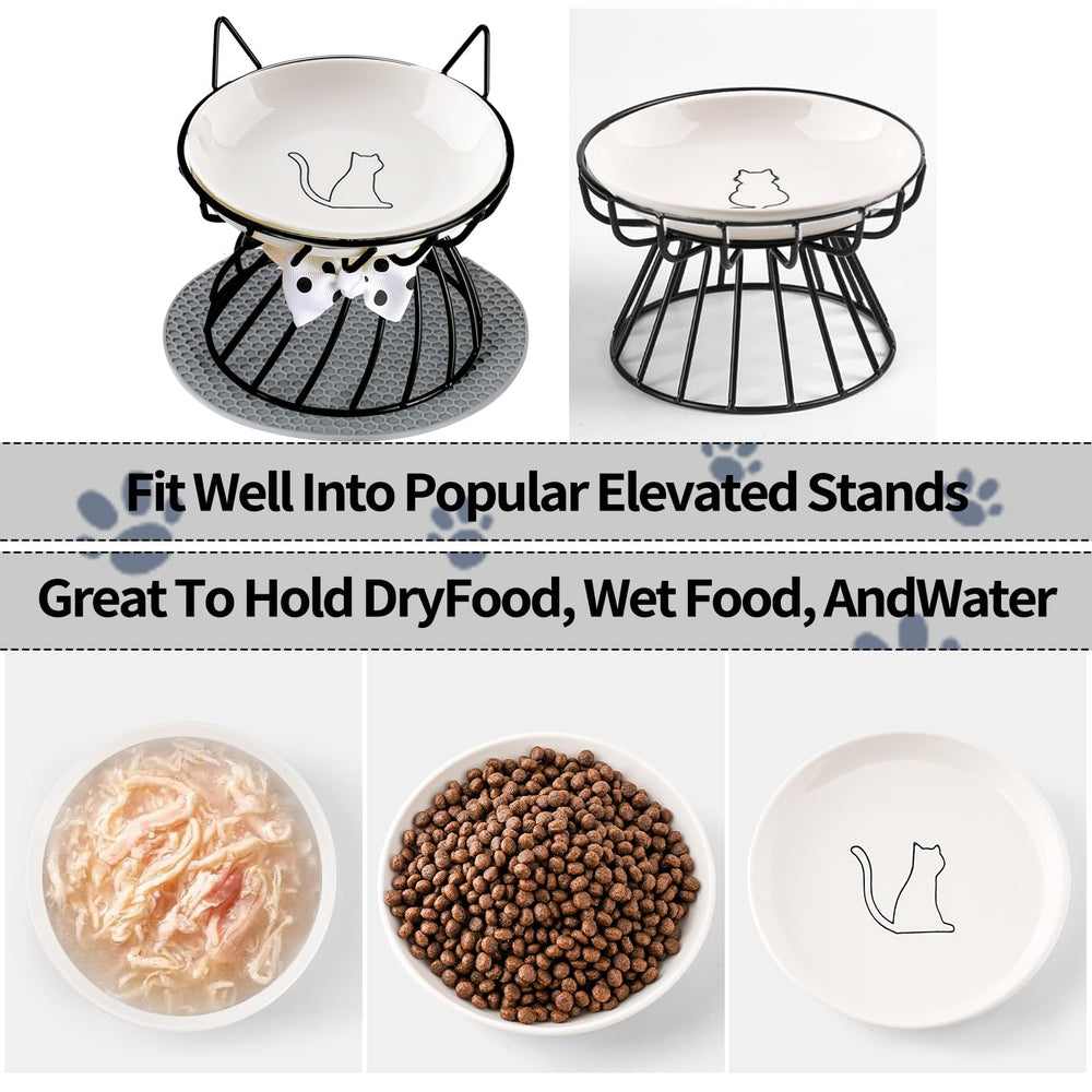 TRUNDISAN cuencos para agua y comida, tamaño cómodo para gatos pequeños.