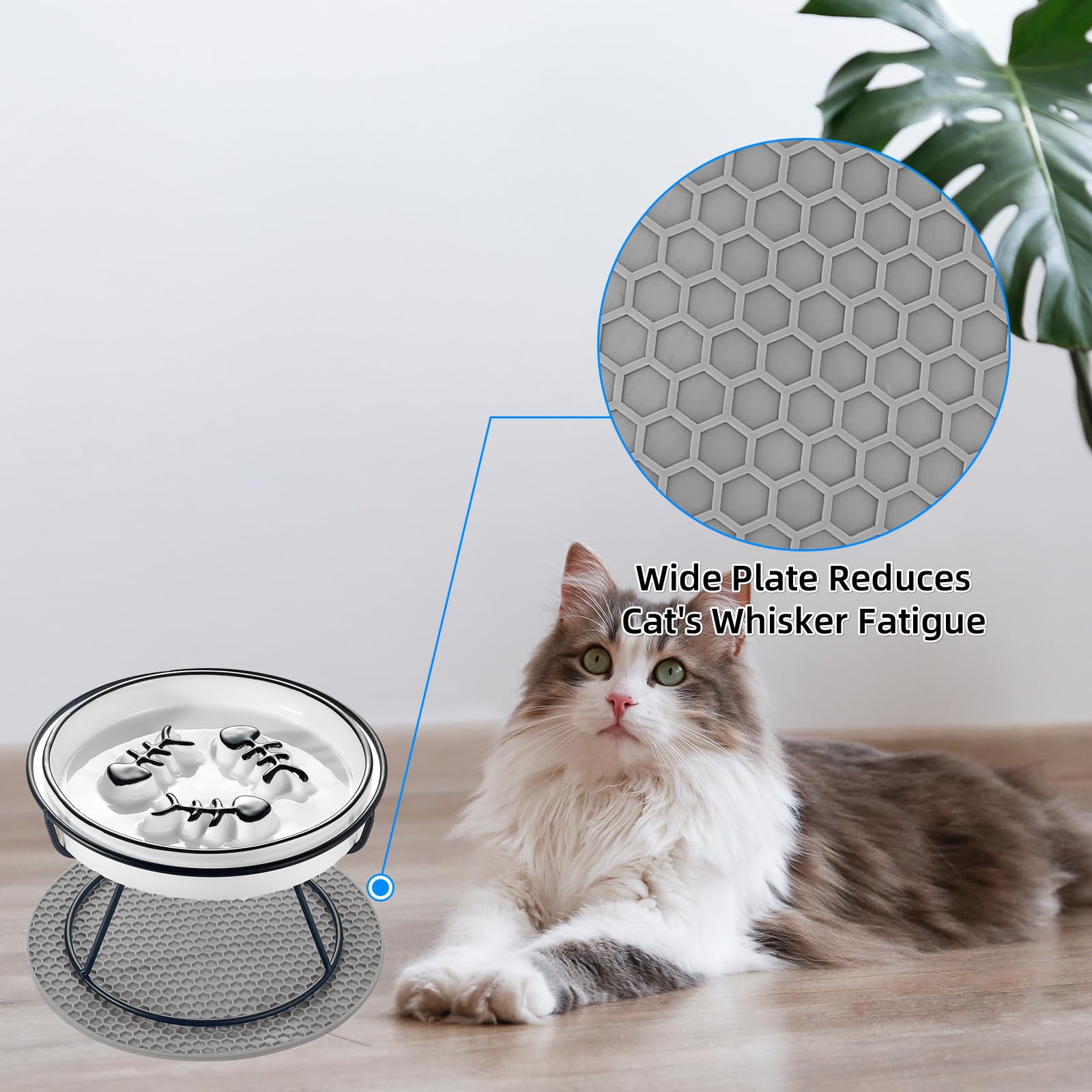TRUNDISAN dishwasher-safe cat bowls are easy to clean after meals.