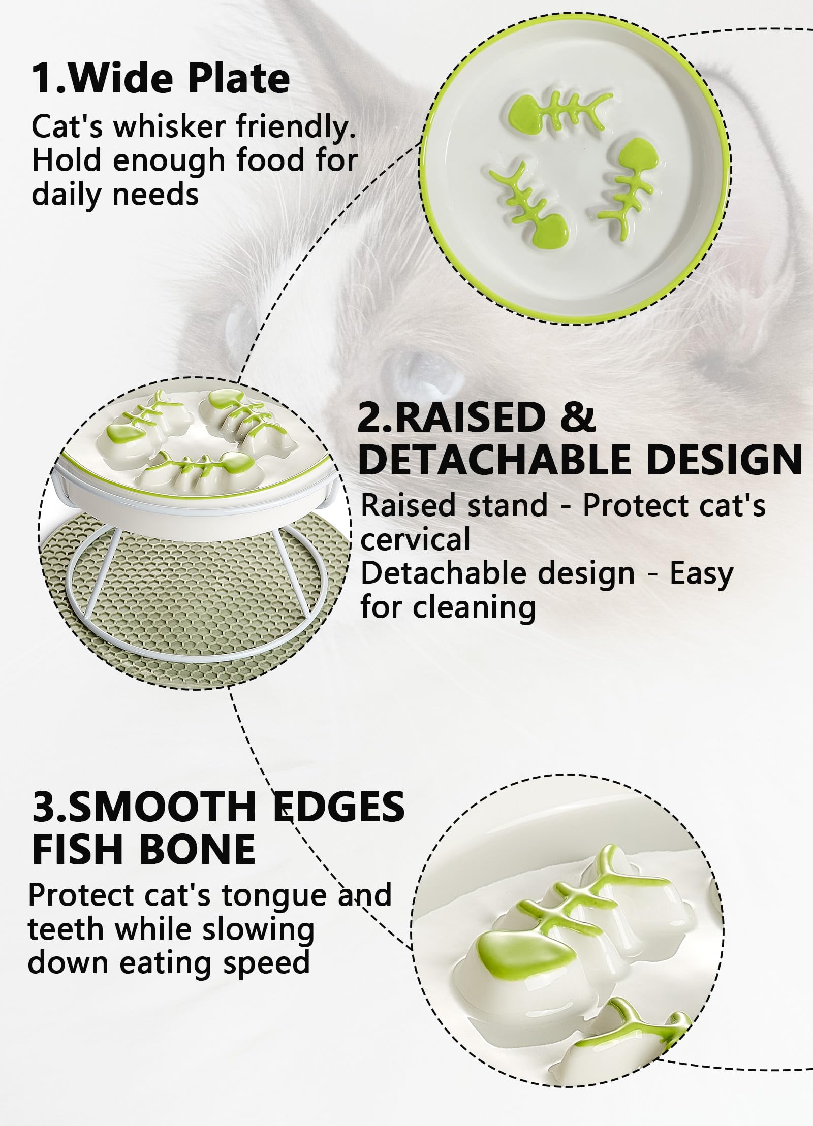 TRUNDISAN dishwasher-safe cat and dog bowl cleans easily after meals.