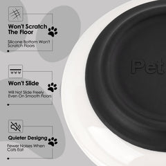 TRUNDISAN diseño plano para gatos, reduce fatiga de bigotes durante la comida.