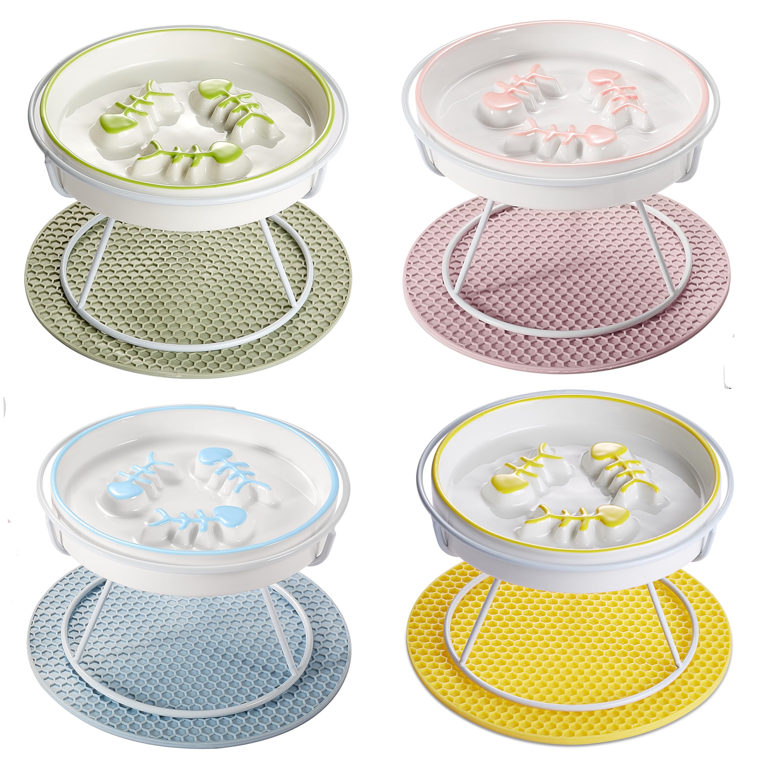TRUNDISAN raised slow-feeder bowl on stand promotes measured eating for calmer mealtimes.
