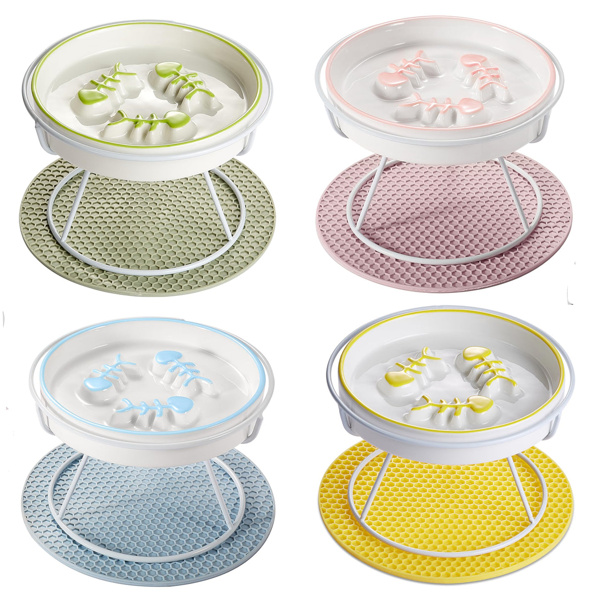 TRUNDISAN raised slow-feeder bowl on stand promotes measured eating for calmer mealtimes.