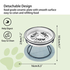 TRUNDISAN whisker-friendly bowl side view promotes comfortable eating and reduced mess.