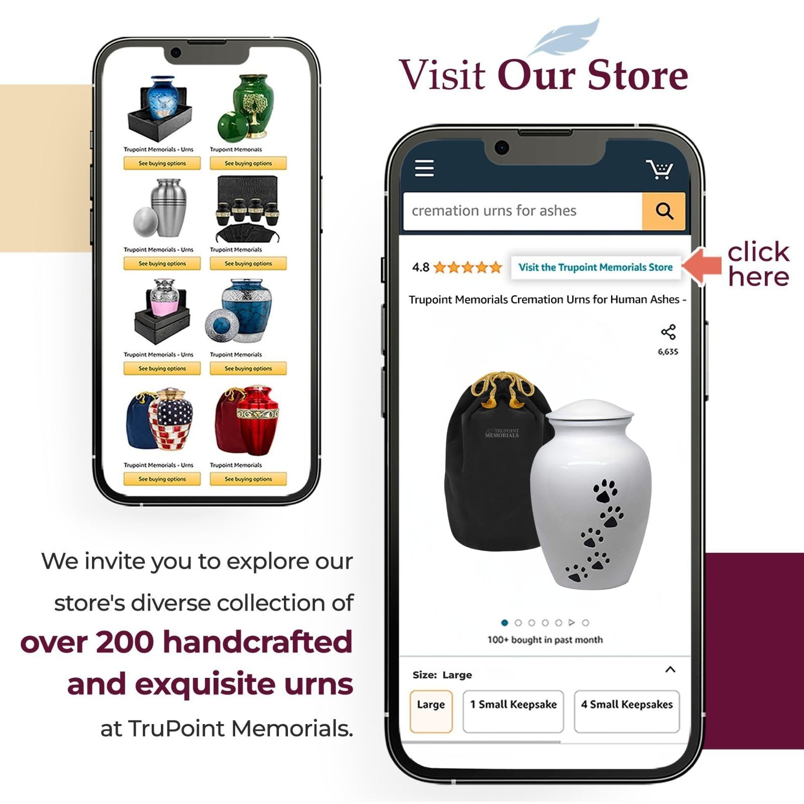 Trupoint Memorials large pet urn bottom shows scratch free surface protection