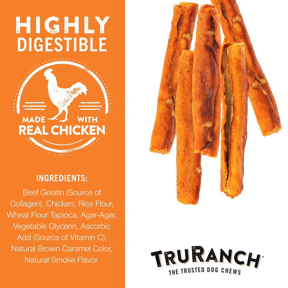 TRURANCH Collagen Rolls chicken-flavor close-up highlights real chicken taste.