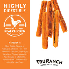 TRURANCH Collagen Rolls chicken-flavor close-up highlights real chicken taste.