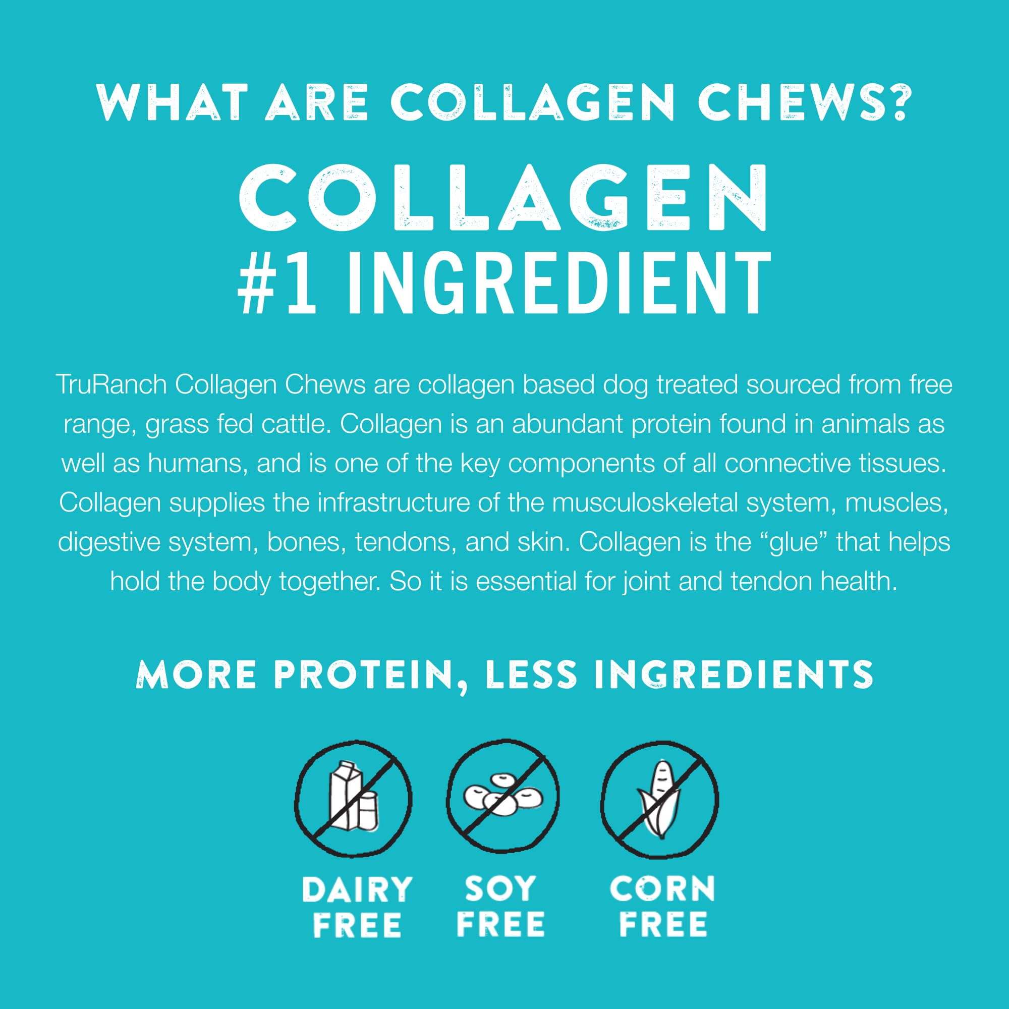 TRURANCH Collagen Rolls dog chewing action demonstrates long-lasting chew.