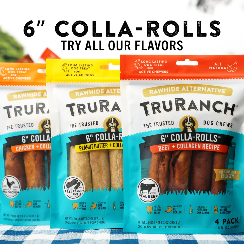 TRURANCH collagen rolls long-lasting chew for dogs and families