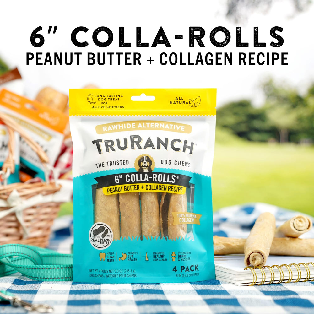 TRURANCH collagen rolls value pack 60-count dog treat set