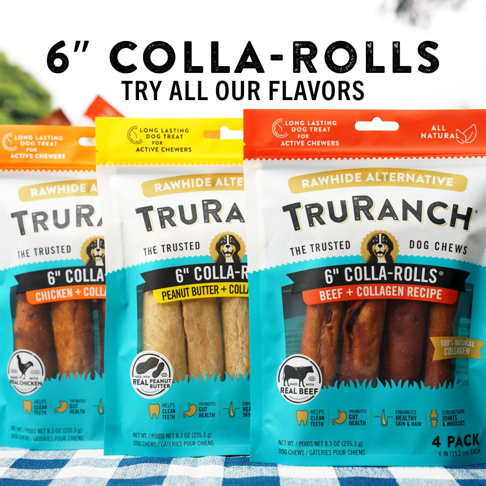 TRURANCH Collagen Rolls value-pack display highlights bulk-buy convenience.